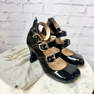 Vivienne Westwood animal toe three strap shoe